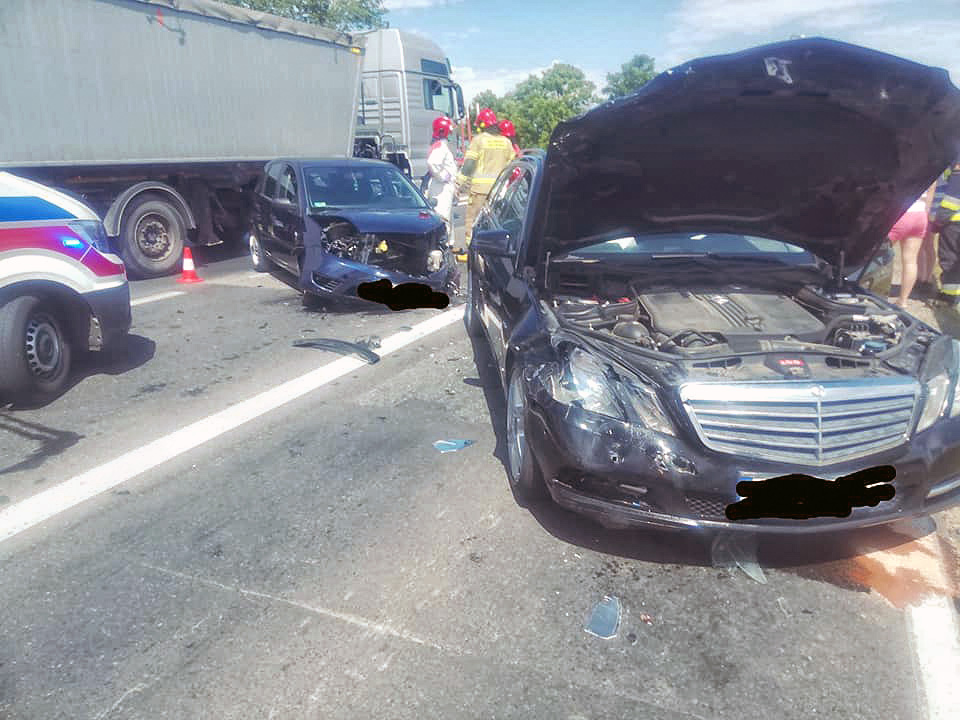 Zderzenie na skrzyżowaniu z drogą krajową nr 5 [FOTO] 